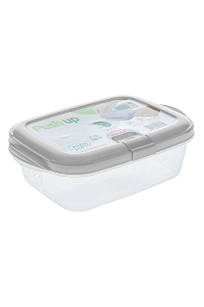 CATIANO Caserola Alba cu Capac Push Up si Clip 1.1L, cutie alimentara, depozi...