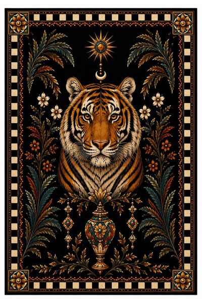 Rugs Modern Halı سجادة زخرفية منسوجة بتصميم حيوانات غريبة من إي تي إيه eta4182