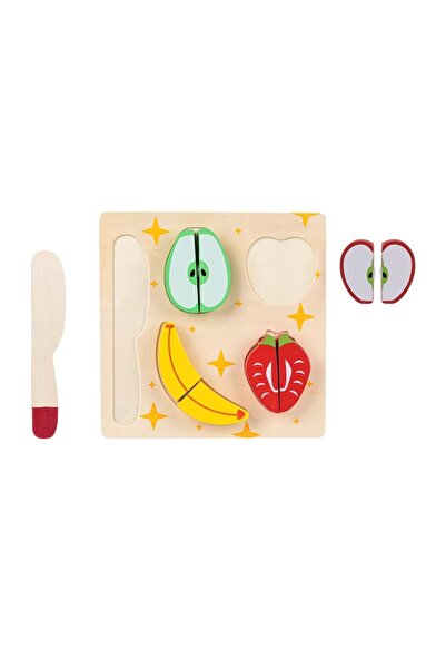 OEM Set jucărie din lemn cu fructe și legume - Set Fructe de Feliat & Cutit d...