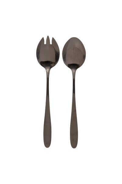 SG Stainless Steel Salad Cutlery (2 Pc., Black)
