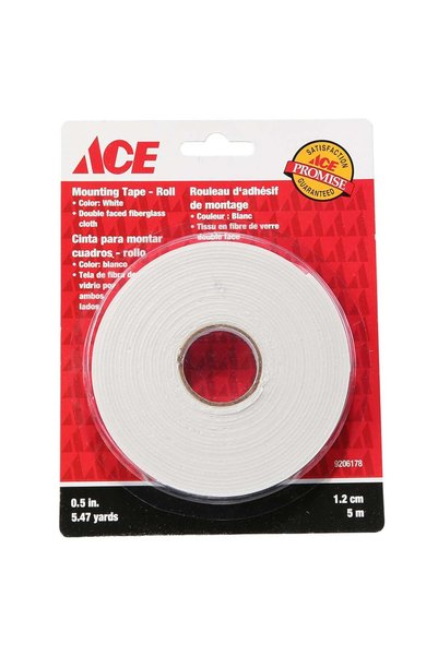 ACE Mounting Tape Roll (1.2 x 500 cm, White)
