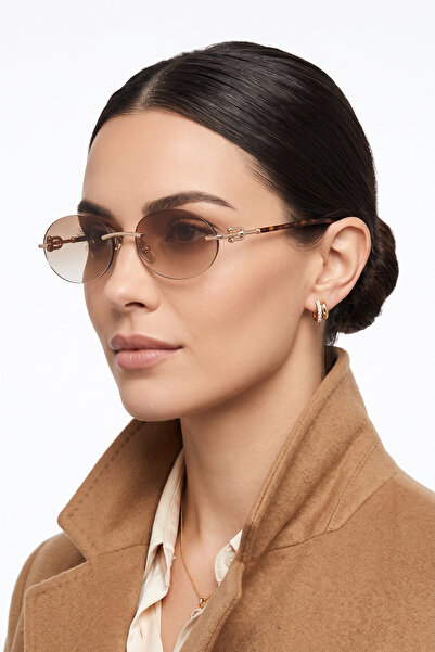 GIORGIO VALENTI Uv400 Protection Inner Antri Refle Coating Oval Rimless Women...