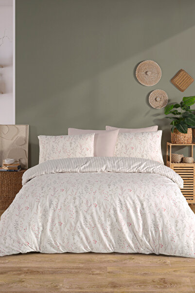 Karden Flower Dream Cotton Willow Powder 100% Cotton Poplin Double Duvet Cove...