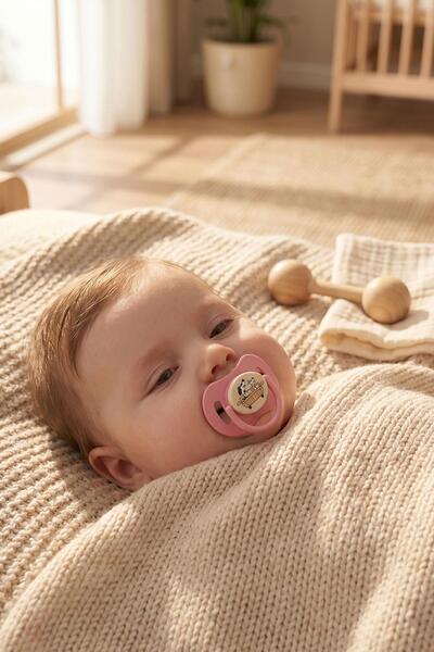 Wee Baby Duo Simetrik Uçlu Emzik 0-6 Ay No:1 (Pembe -Sarı)