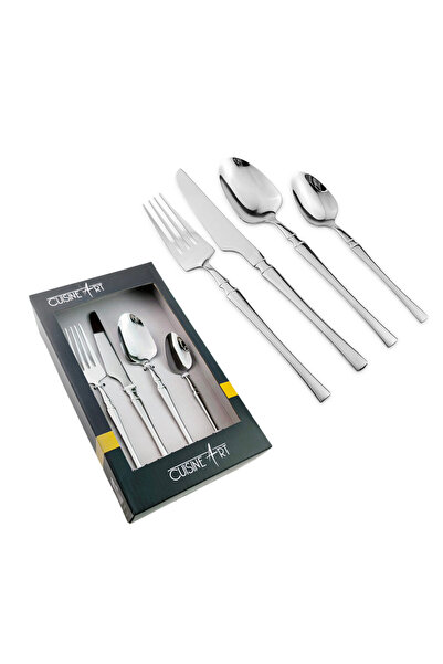 Cuisine Art Alora 16Pcs Stainless Steel Cutlery Set,Silver|4NDinnerFork,4NKni...