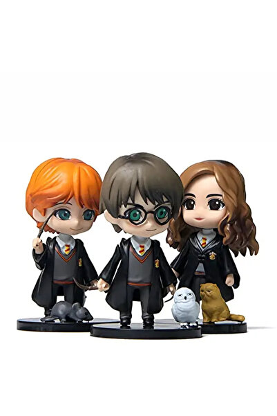 ORVİCA 3'lü Set Harry Potter Anime Biblo Masa Üstü Vitrin Seti