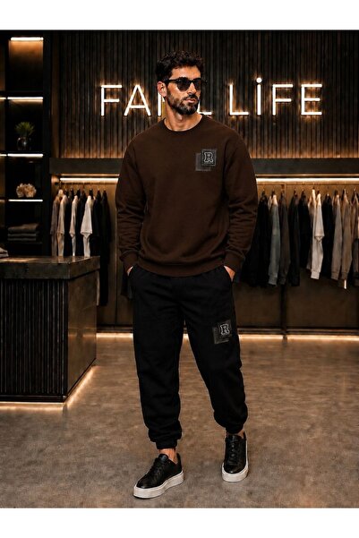 FAEL LİFE SEZON NOU UNISEX Set hanorac și pantaloni de trening cu imprimeu KA...