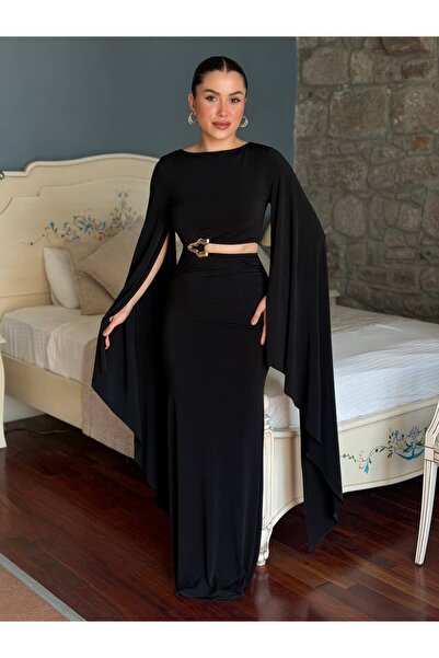 ROUPAS COLLECTİON Lal Toka Detay Elbise