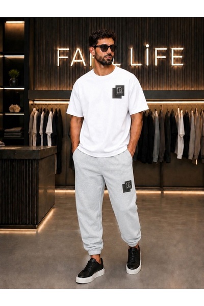 FAEL LİFE SEZON NOU SET UNISEX CU TRICOU ȘI PANTALONI DE TRENING CU IMPRIMARE...