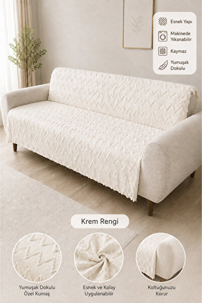 coverbox Husă de canapea premium din chenille jacquard, țesută, 175x215 cm - ...