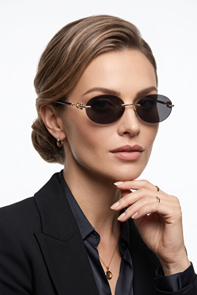 GIORGIO VALENTI Uv400 Protection Inner Antri Refle Coating Oval Rimless Women...