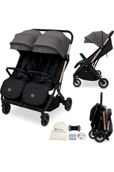 neobreez TWINEX Compact Autofold Folding Double Stroller,Twin Stroller,Alumin...