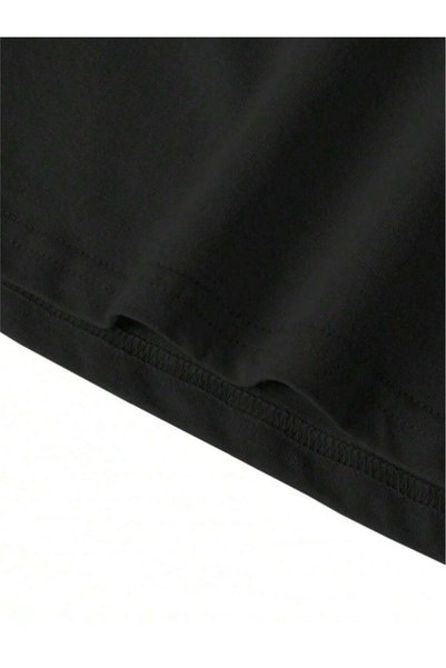 SVART WEAR تي شيرت داريروز مطبوع بقصة واسعة للجنسين مصنوع من القطن بنسبة 100% (190 جرامًا لكل متر مربع)