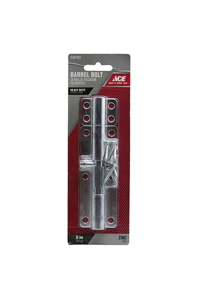 ACE Barrel Bolt (15.2 cm, Silver)