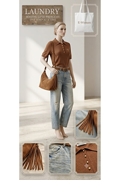 Generic Brand Blugi Dama Mom Fit / Straight Leg cu Talie Inalta, Curea Inclus...
