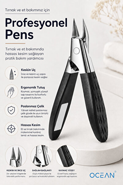 Ocean Pens Professional Meat Tweezers Manicure Pedicure Care Tweezers