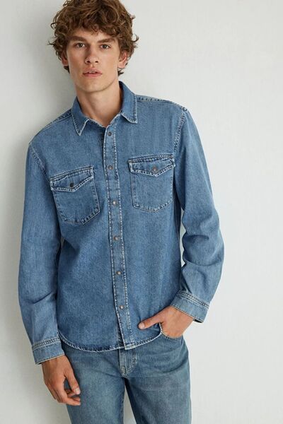 Mavi Ted Mid Blue Erkek Jean Gömlek M0210909-87933