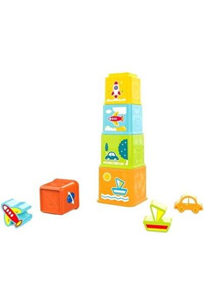 huanger HE0225 Stack Blocks Set, 8-Piece Educational Toy, Ages 12m+, Multicol...