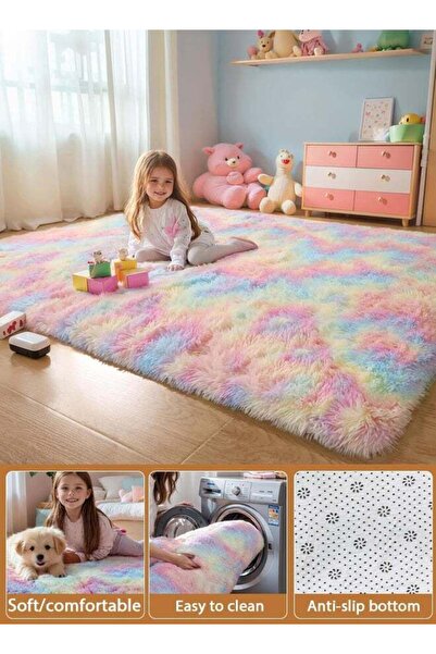 Generic Large Area Rugs for Living Room, Super Soft Fluffy Modern Bedroom Rug...