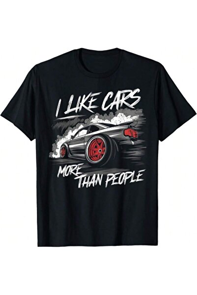 SVART WEAR I Like Cars More Than People Printed Oversize Boxy Cut Unisex 100%...