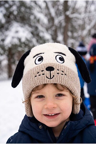 Aware Time 1-3 Years Old Boys' Winter Beanie with Inner Fleece and Plush Figures
