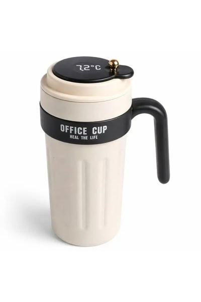OEM Cană de cafea portabilă, afișaj digital al temperaturii, crem și negru, 6...