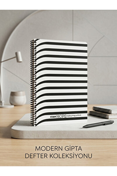 Gıpta Hope Spiralli Çizgi Karton Kapak 80 Yaprak 19x26 Çizgili Defter