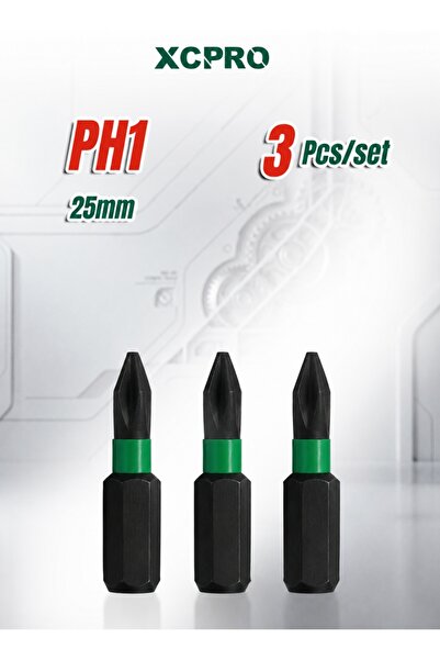 XCPRO رؤوس مفك براغي تأثيرية، رؤوس مفك براغي، رؤوس تأثيرية - 3 قطع PH1 25 مم ...
