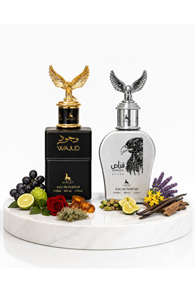 Ayelet Set 2 Parfumuri Barbat 100ML- Wajud + Qanas Silver