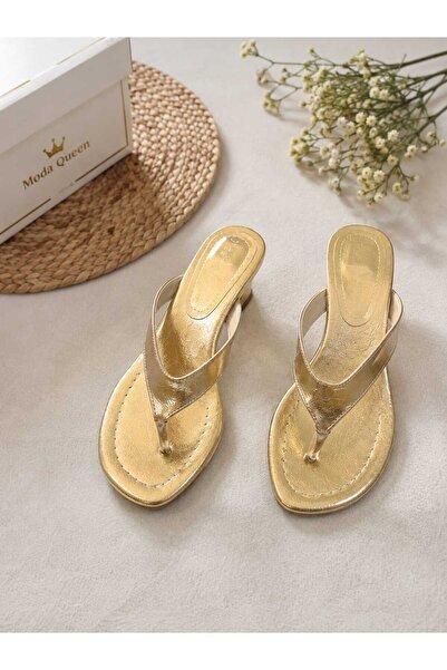 NewQueens Linna Women's High-Heeled Terilk Women's Flip-Flops Daily Slippers ...