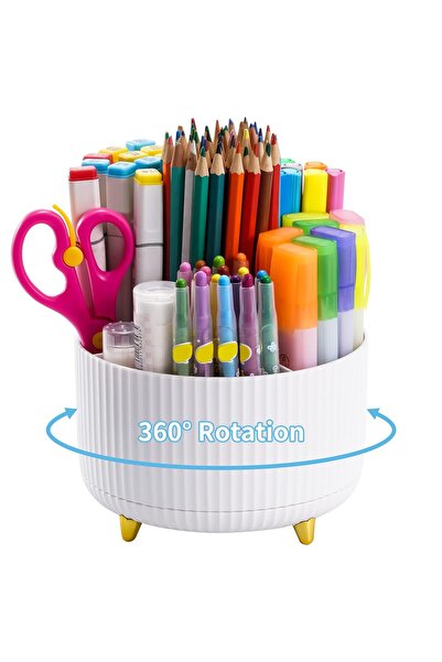 OEM Organizator de birou, Rotativ la 360 de grade, cu 5 compartimente, Suport...