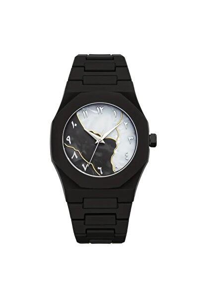 Genaric Modern Arabic Numeral Analog Wristwatch , Black Mate Fiber Band, Aura...