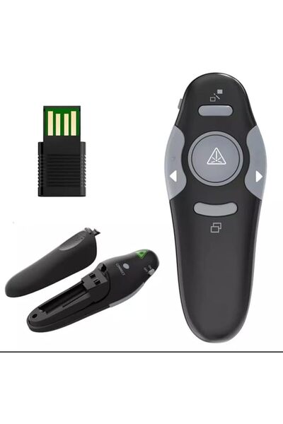 GENERAL مؤشر عرض ليزر لاسلكي بمنفذ USB بتردد 2.4 جيجاهرتز للعروض التقديمية مت...