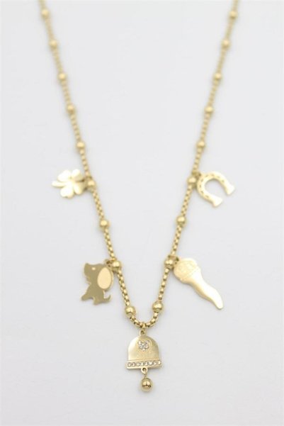 Ethab Ticaret Glb-stl41414 dangle necklace - gold