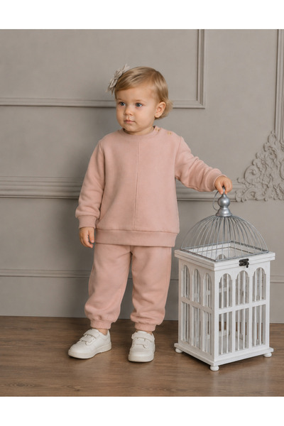 OrganicKid Dusty Rose Kız Bebek Gül Kurusu 2'li Takım