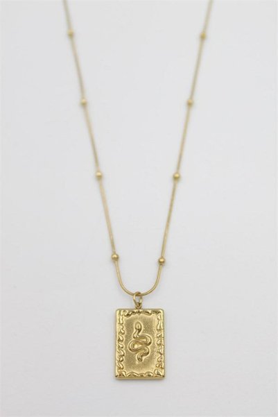 Ethab Ticaret Glb-stl41414 snake necklace - gold
