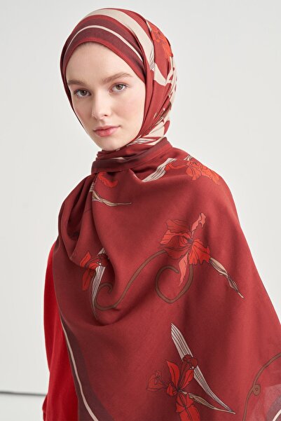 carell Amira Desen Norena Wool Shawl Burgundy