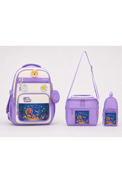 Roxbros Kawaii Korean Style 3-Piece Mermaid Set with Accessories Lilac Girls'...