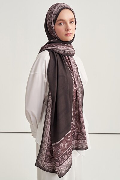 carell Seraye Pattern Norena Wool Shawl Eggplant Purple