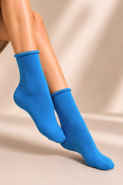 KARDEŞLER ÇORAP Women's Cotton Pack Diabetic Socks, Non-Squeezing Half-Toe Socks, Multi-Colored, Pack of 6