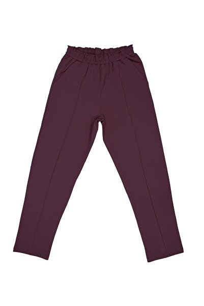 OrganicKid Dusty Rose Kadın Bordo Havuç Kesim Pantolon