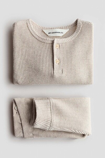H&M 2-piece waffled cotton set