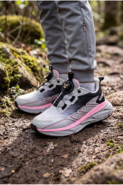 BUCKHEAD Hynde Girls' Grey/Pink Waterproof Outdoor Shoes