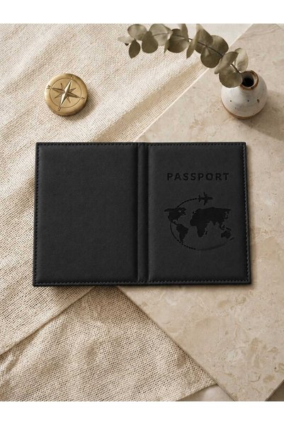 EFE DERİ Pasaport Kılıfı - Pasaport Kabı - Siyah