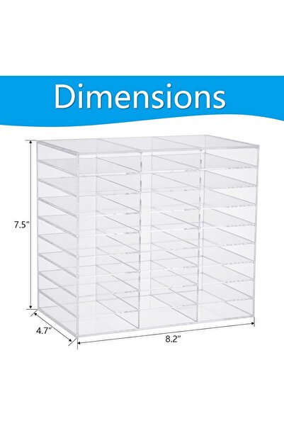 Rassam Al Khaleej Acrylic Marker Organizer for 108 Markers, Large Capacity Ma...