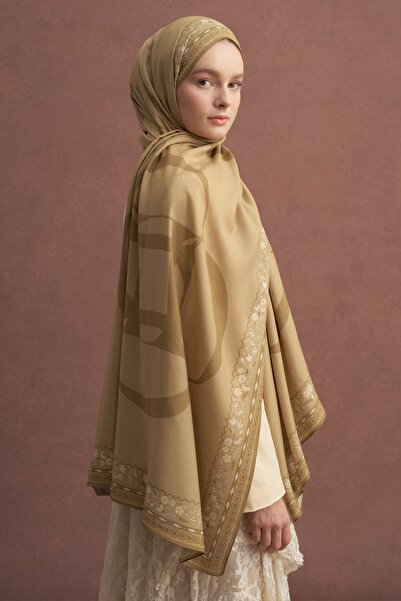carell Avra Desen Norena Wool Shawl Mustard
