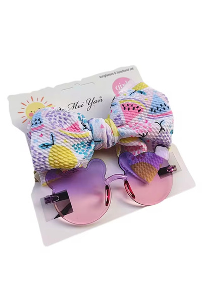 EFAYN.RO Ochelari de soare pentru fetite, set doua piese, model ursulet cu fu...