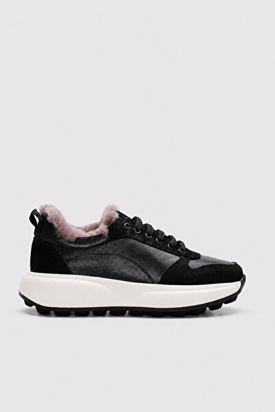 FAST STEP Genuine Leather and Fur Women's Casual Shoes 182Kza3323