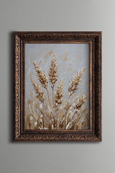 epiqart Golden Ornamental Herbs - Vintage Patterned Painting - Thick Model