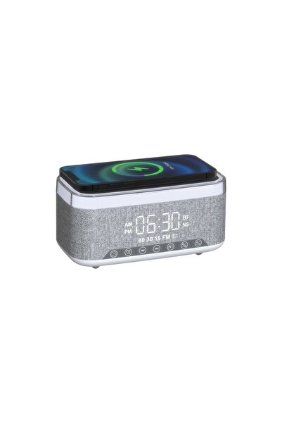 ELITECOMMERCEMARKET Ceas cu Difuzor & Incarcator Wireless 15W